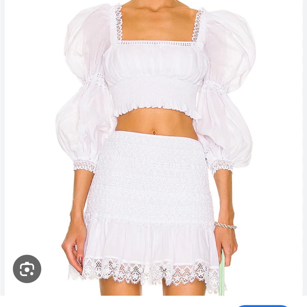 Charo Ruiz Mini Skirt white